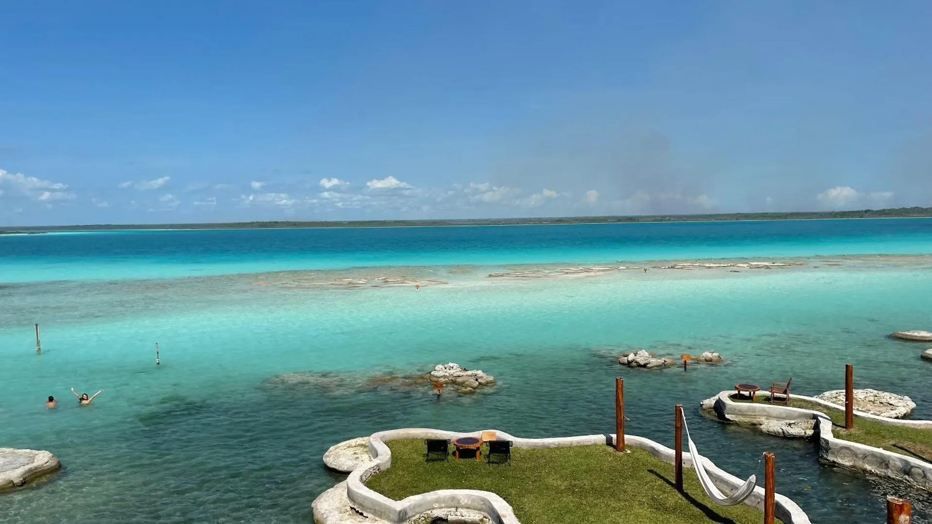 Blue Caribe Bacalar Front Lagoon Mexico